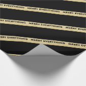 メリー全フェイク金ゴールドグリッターストライプ休日 ラッピングペーパー (角)