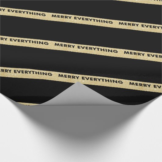 メリー全フェイク金ゴールドグリッターストライプ休日 ラッピングペーパー (角)
