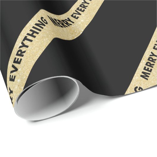 メリー全フェイク金ゴールドグリッターストライプ休日 ラッピングペーパー (ロールコーナー)