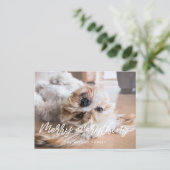 メリー全モダンタイポグラフィ休日の写真 ポストカード (スタンド正面)