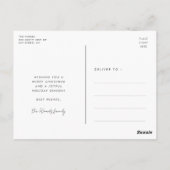 メリー全モダンタイポグラフィ休日の写真 ポストカード (裏面)