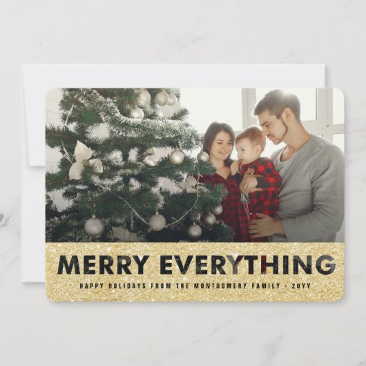 メリー全金ゴールドグリッター切り出しスタイリッシュ写真 シーズンカード (正面)