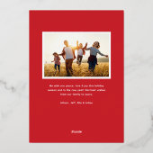 メリー全金ゴールド星縁ど写真 箔シーズンカード (裏面)