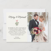 メリー写真結婚したの結婚発表カード サンキューカード (正面)