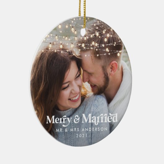 メリー写真結婚したの結婚聖降誕祭 セラミックオーナメント (右)