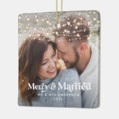 メリー写真結婚したの結婚聖降誕祭 セラミックオーナメント (左)