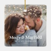 メリー写真結婚したの結婚聖降誕祭 セラミックオーナメント (裏面)