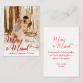 メリー写真結婚したの赤い書道(&s) ノートカード (正面/裏面)