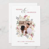 メリー冬のバラと結婚した果実の写真 シーズンカード (正面/裏面)