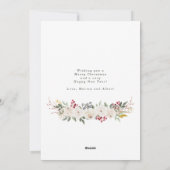 メリー冬のバラと結婚した果実の写真 シーズンカード (裏面)