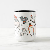 メリー冬の衣服クリスマスマグカップ マグカップ (中央)