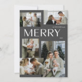 メリー冬5フォトブラックウォーター色クリスマス シーズンカード (正面)