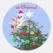 メリー初めてのクリスマスベビー ラウンドシール (正面)