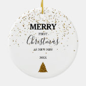 メリー初めてのクリスマスミセス・ニュー結婚ス セラミックオーナメント (裏面)