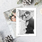 メリー初めてのクリスマス手文字2枚フォト シーズンカード