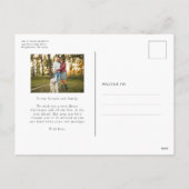 メリー千鳥格子のクリスマスの黒白の枠 シーズンポストカード (裏面)