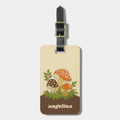 メリー名前をカスタムする入りキノコ ラゲッジタグ (正面縦)