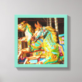 メリー周馬色彩の鮮やか回転木馬系34 キャンバスプリント