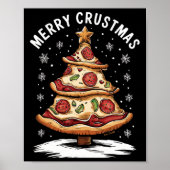 メリー地殻ピザクリスマスツリークリスマスおもしろいPiz ポスター (正面)