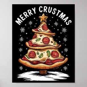 メリー地殻ピザクリスマスツリークリスマスおもしろいPiz ポスター