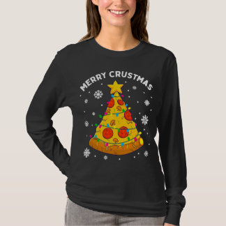 メリー地殻ピザクリスマスツリー Tシャツ