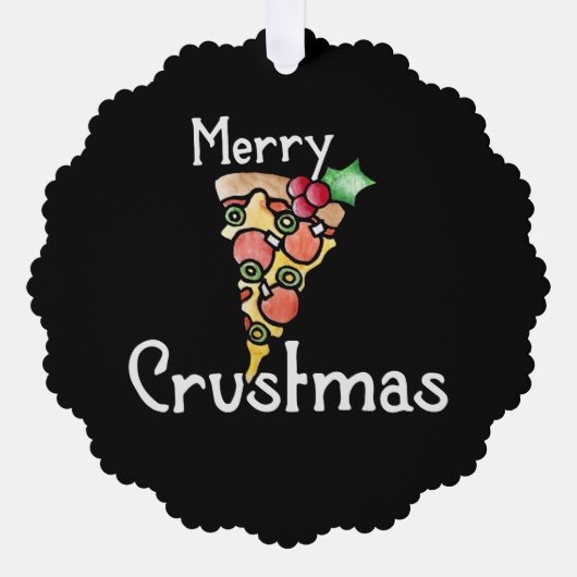 メリー地殻ピザクリスマス オーナメントカード (正面)
