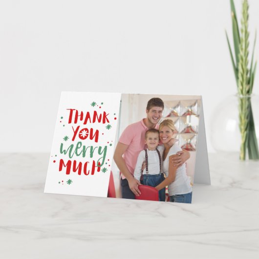 メリー多くの休日は写真カード感謝していしています サンキューカード (正面)