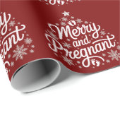 メリー妊娠した妊婦の足跡 ラッピングペーパー (ロールコーナー)