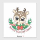 メリー妊娠した鹿 シール (シート)