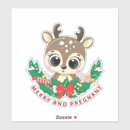 メリー妊娠した鹿 シール