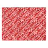 メリー小さなクリスマス抽象芸術三角形パターン テーブルクロス (正面(横))