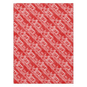 メリー小さなクリスマス抽象芸術三角形パターン テーブルクロス (正面)