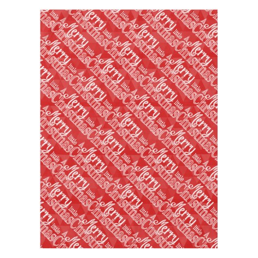 メリー小さなクリスマス抽象芸術三角形パターン テーブルクロス (正面)