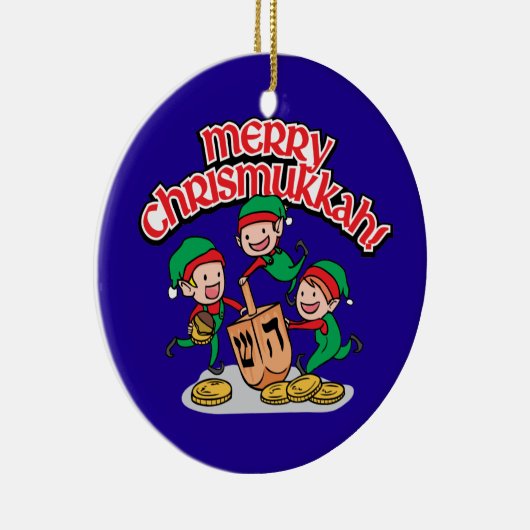 メリー小妖精や小人とドレイデスのクリスムカ セラミックオーナメント (右)