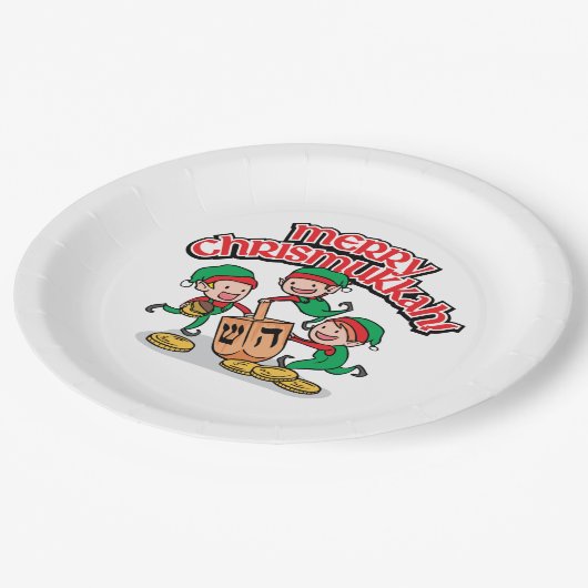 メリー小妖精や小人とドレイデスのクリスムカ ペーパープレート (アングル)