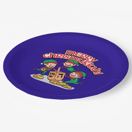 メリー小妖精や小人とドレイデスのクリスムカ ペーパープレート (アングル)