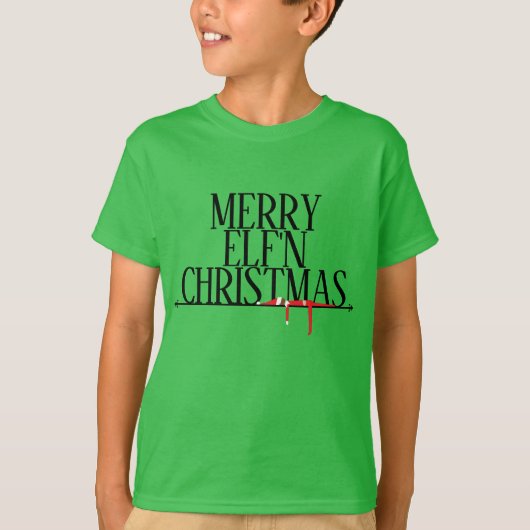 メリー小妖精や小人のクリスマスTシャツ Tシャツ (正面)