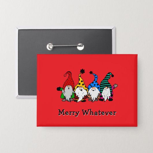 メリー小妖精や小人ボタン 缶バッジ (正面/裏面)