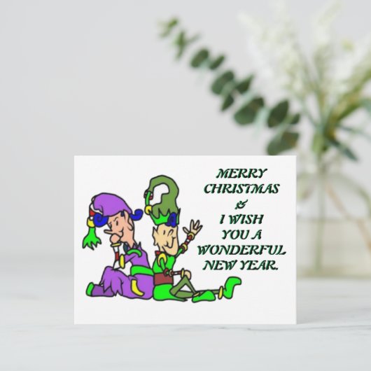 メリー小妖精や小人1 ポストカード (スタンド正面)