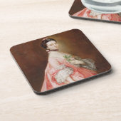 メリー少しのCarr (キャンバスの油)より遅い女性 コースター (左側)