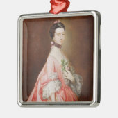 メリー少しのCarr (キャンバスの油)より遅い女性 メタルオーナメント (左)