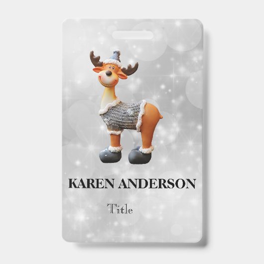 メリー帽子をかぶったクリスムース バッジ (表面)