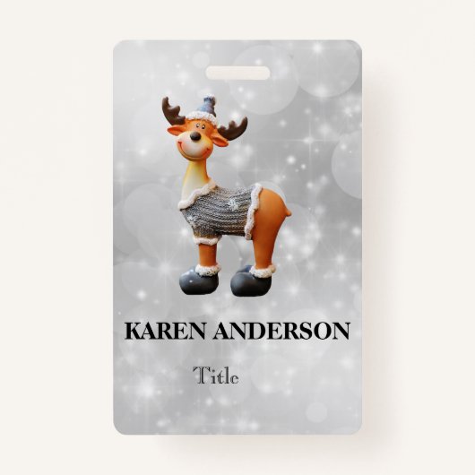 メリー帽子をかぶったクリスムース バッジ (正面)