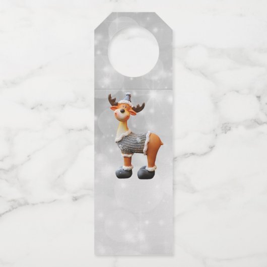 メリー帽子をかぶったクリスムース ボトルネックタグ (裏面)