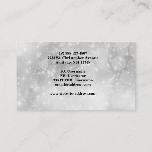 メリー帽子をかぶったクリスムース 名刺 (裏面)