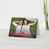 メリー幸福にすべて結婚したでモダンな写真カード シーズンカード (正面)