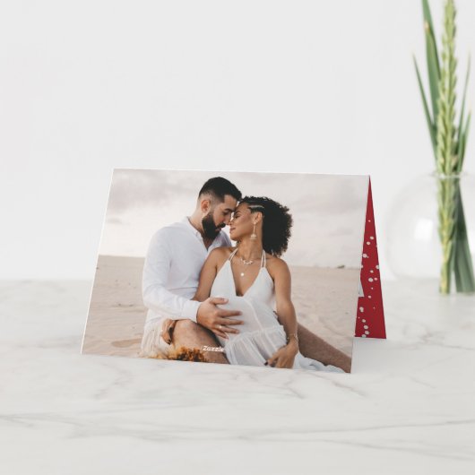 メリー幸福にすべて結婚したでモダンな写真カード シーズンカード (裏面)