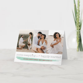 メリー幸福にすべて結婚したでモダンな写真カード シーズンカード