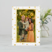 メリー引用文エレガント雪片Photo 箔シーズンカード (立ち正面)