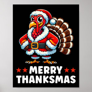 メリー感謝祭トルコクリスマスおもしろい ポスター